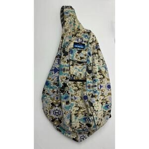 KAVU Sling Crossbody Rope Bag Midnight Floral